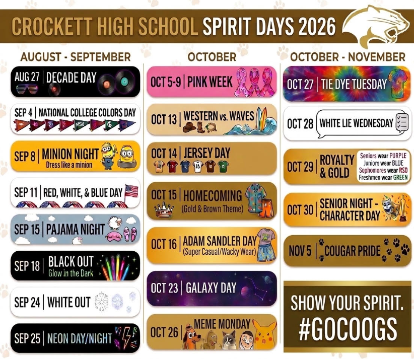 Spirit Days 2026